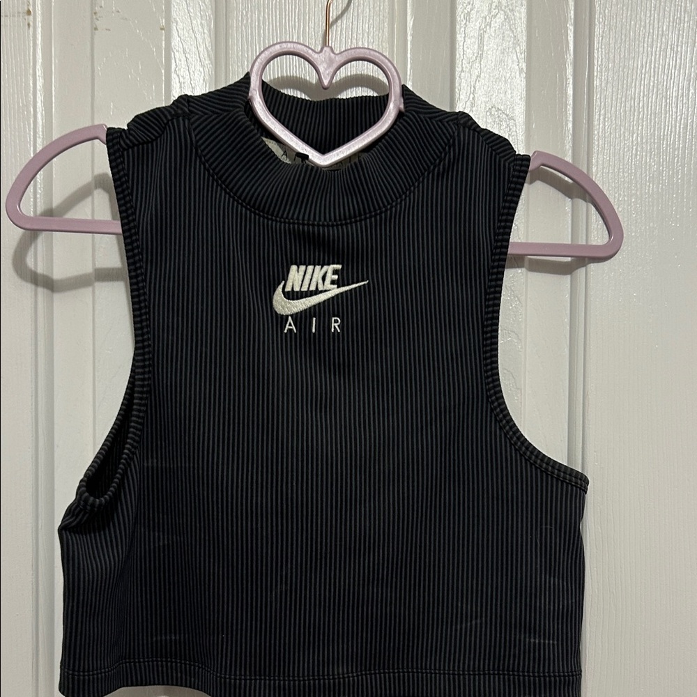 Nike Black Ribbed Sleeveless Top